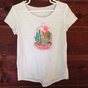 Light blue cactus tee, Cherokee size 6